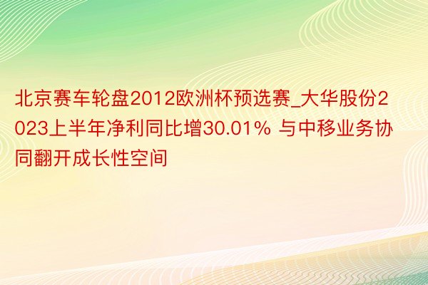 北京赛车轮盘2012欧洲杯预选赛_大华股份2023上半年净利同比增30.01% 与中移业务协同翻开成长性空间